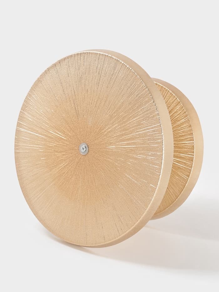 Этажерка для фруктов и десертов «Кувшинка», 2 яруса, d=21/28 см, стекло, золотая