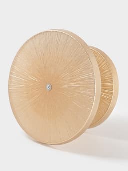 Этажерка для фруктов и десертов «Кувшинка», 2 яруса, d=21/28 см, стекло, золотая