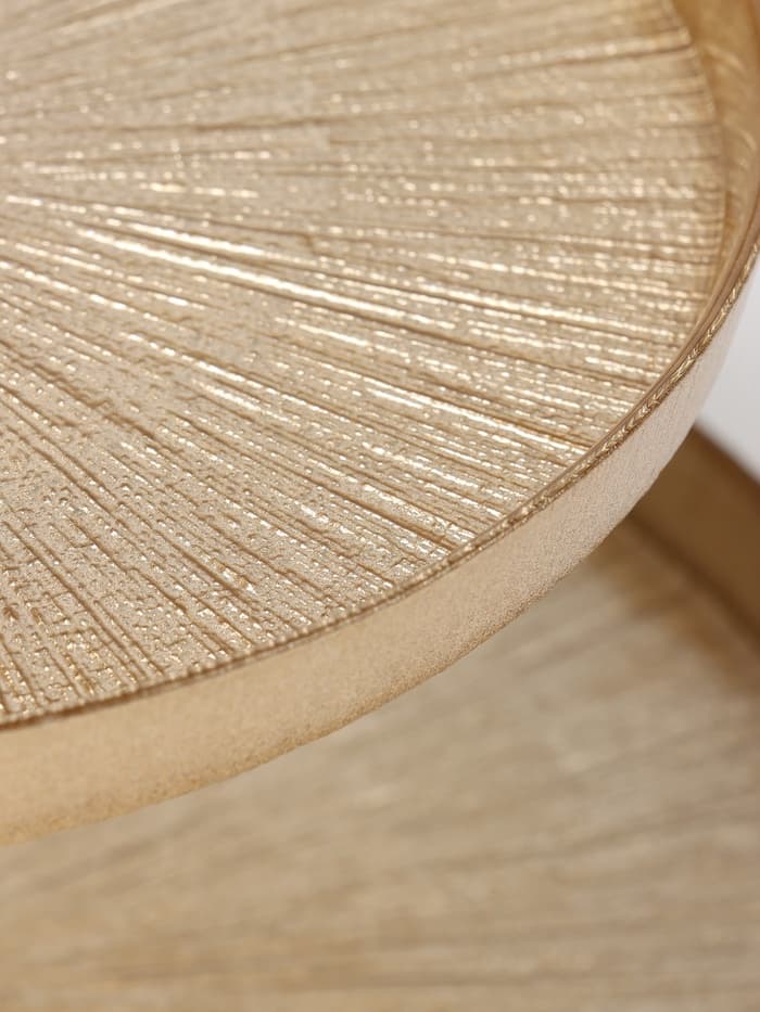 Этажерка для фруктов и десертов «Кувшинка», 2 яруса, d=21/28 см, стекло, золотая