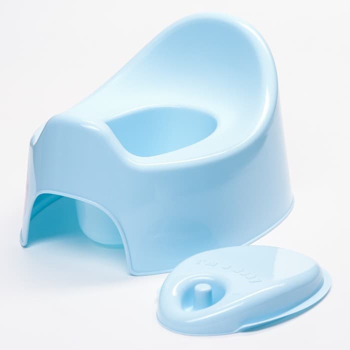 Горшок детский Follow Me с крышкой, голубой