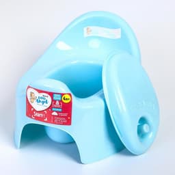 Горшок детский Follow Me с крышкой, голубой