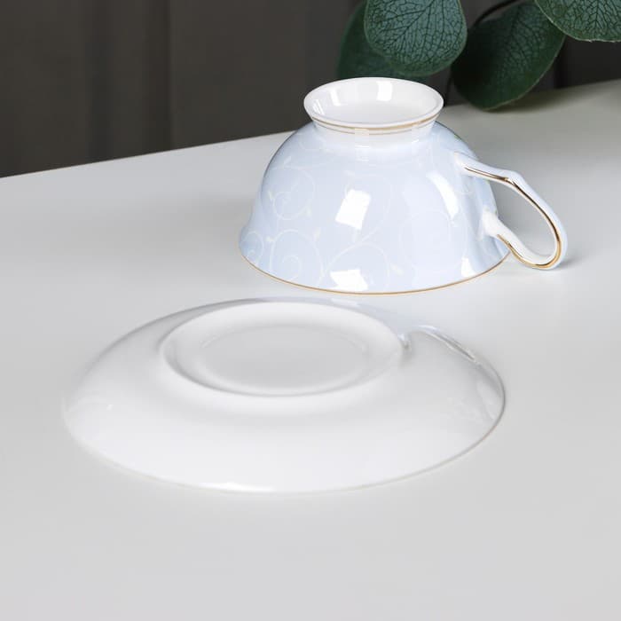 Чайная пара «Чайная роза», 2 предмета: чашка 200 мл, блюдце d=15 см, фарфор