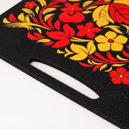 Доска разделочная с ручками Дарим Красиво «Хохлома», 36×28 см, дерево