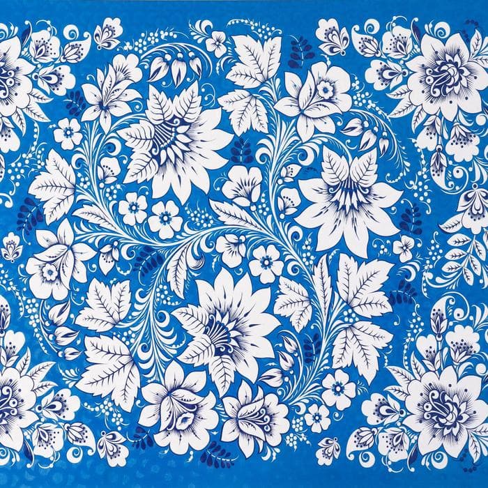 Доска разделочная с ручками Дарим Красиво «Гжель», 36×28 см, дерево, голубая