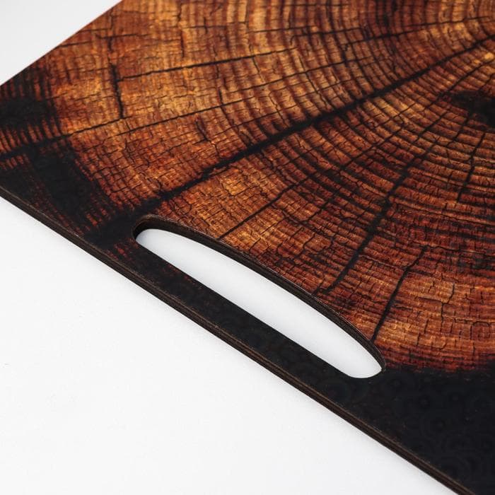 Доска разделочная с ручками Дарим Красиво «Спил», 36×28 см, дерево, коричневая