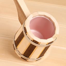 Ковш - черпак для бани и сауны, 300 мл, 50 см, деревянный, с пластиковой вставкой, «Добропаровъ»