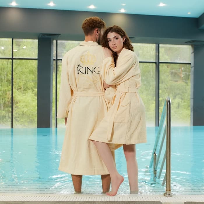 Халат махровый мужской King, размер 56-58, 100% хлопок