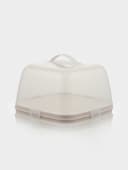 Тортовница с крышкой Альтернатива, 28.5×28.5×17.5 см, пластик, бежевая