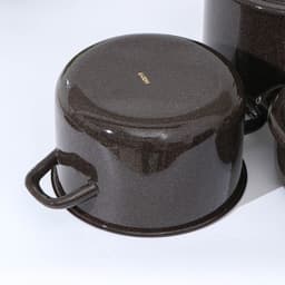 Набор кастрюль эмалированных «Гранит», 3 шт.: 1.5 л, 3 л, 4.5 л, коричневый