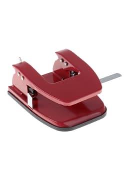 Дырокол на 30 листов, большой, металлический, с металлической линейкой, МИКС