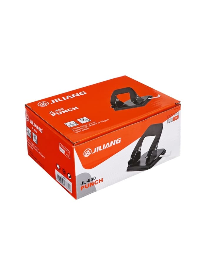 Дырокол на 30 листов, большой, металлический, с металлической линейкой, МИКС