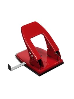 Дырокол на 30 листов, большой, металлический, с металлической линейкой, МИКС