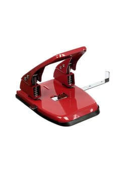 Дырокол на 30 листов, большой, металлический, с металлической линейкой, МИКС