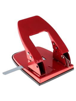 Дырокол на 30 листов, большой, металлический, с металлической линейкой, МИКС