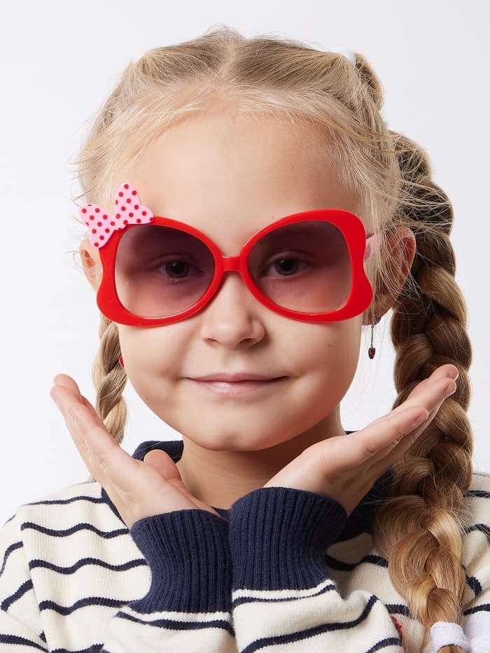 Очки солнцезащитные детские «OneSun. Бантик», uv 400, линза 4.1×4.4 см, микс