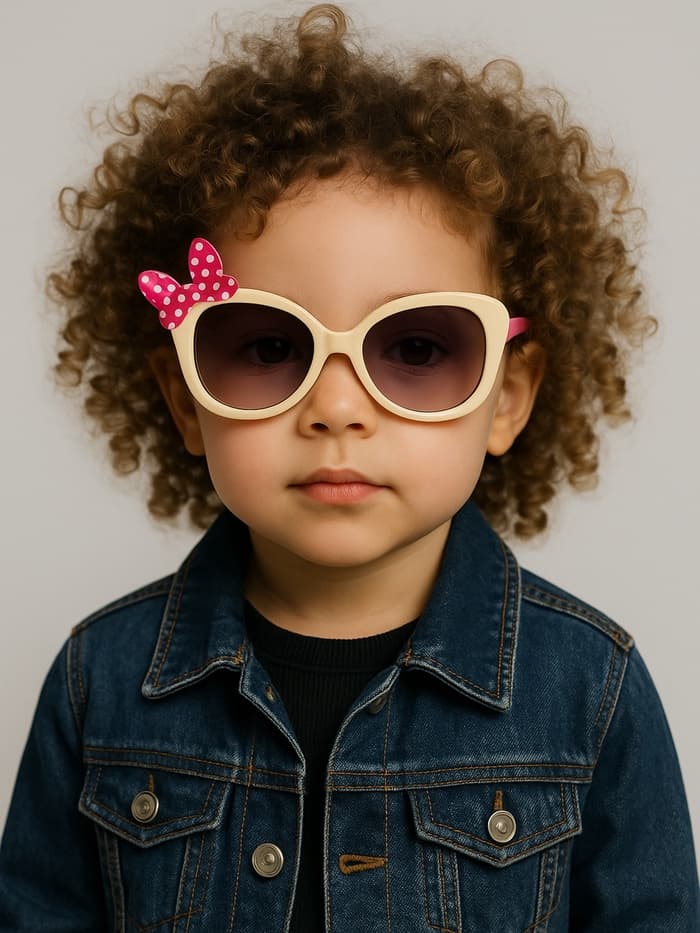 Очки солнцезащитные детские «OneSun. Бантик», uv 400, линза 4.1×4.4 см, микс