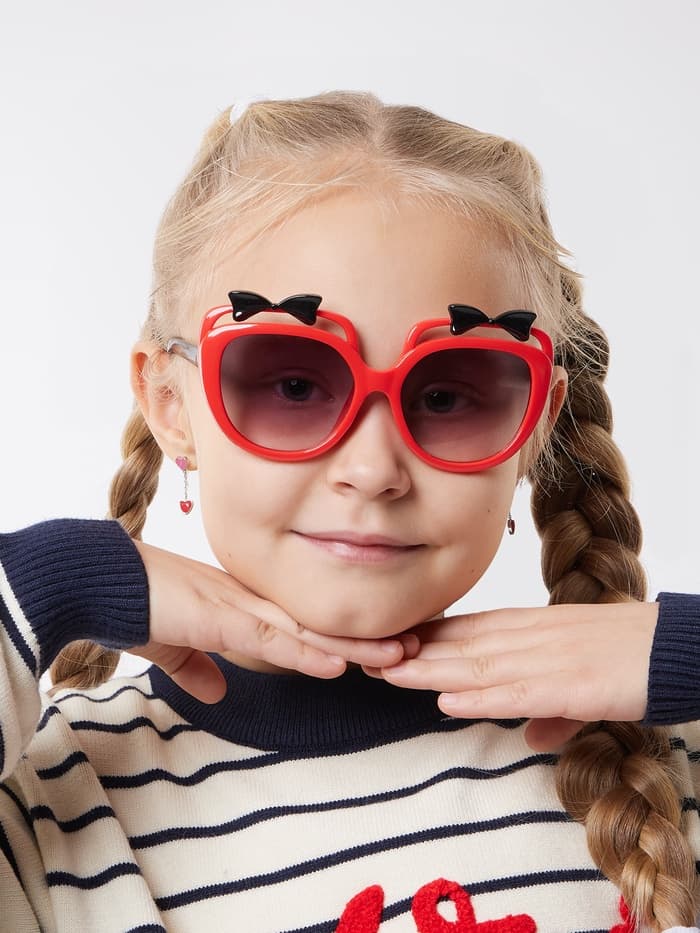 Очки солнцезащитные детские «OneSun. Бантики», uv 380, линза 4.5×12 см, микс