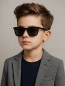 Очки солнцезащитные детские OneSun, 12.5×12.5×4.2 см, линза 3.2×4.2 см, чёрные