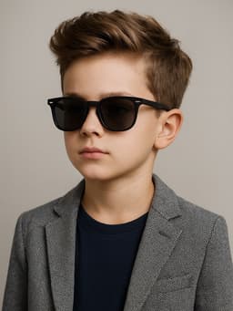 Очки солнцезащитные детские OneSun, 12.5×12.5×4.2 см, линза 3.2×4.2 см, чёрные