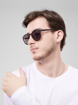 Очки солнцезащитные «Панто», uv 400, линза 5×4.5 см, фиолетовые