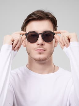 Очки солнцезащитные «Панто», uv 400, линза 5×4.5 см, фиолетовые