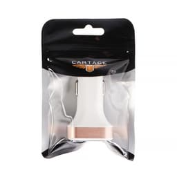 Автомобильное зарядное устройство с вольтметром Cartage, 12-24 В, 2 USB, 2А, МИКС