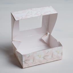 Кондитерская упаковка, коробка с ламинацией «For you», 10×8×3.5 см