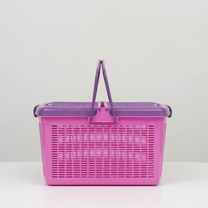 Корзина, 47×36×27.5 см, пластик, фиолетовая