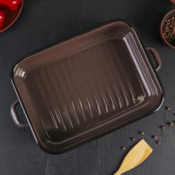 Противень эмалированный, 4.5 л, коричневый