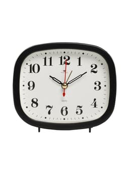 Будильник-часы настольные «Классика», 12.5×10.5 см, от батарейки АА, чёрный