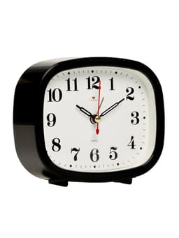 Будильник-часы настольные «Классика», 12.5×10.5 см, от батарейки АА, чёрный