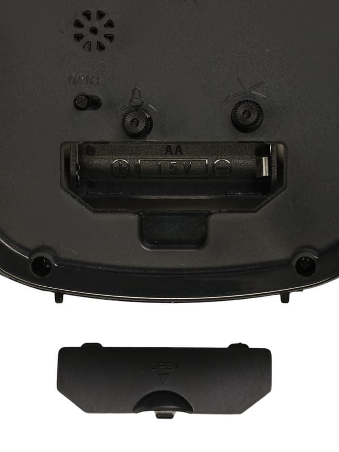 Будильник-часы настольные «Классика», 12.5×10.5 см, от батарейки АА, чёрный