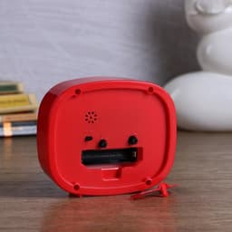 Будильник-часы настольные «Классика», дискретный ход, 12.5×10.5 см, от батарейки АА, красный