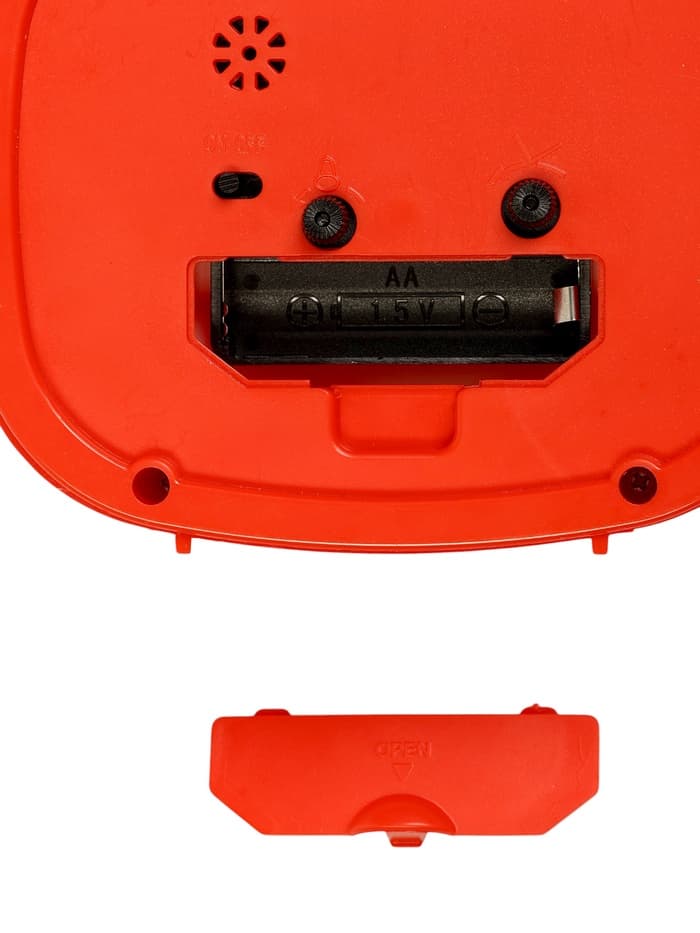 Будильник-часы настольные «Классика», дискретный ход, 12.5×10.5 см, от батарейки АА, красный