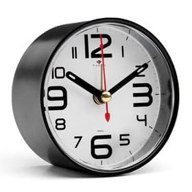 Будильник-часы настольные «Классика», 8×8 см, от батарейки АА, чёрный