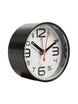 Будильник-часы настольные «Классика», 8×8 см, от батарейки АА, чёрный