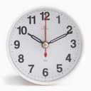 Будильник-часы настольные «Классика», 8×8 см, от батарейки АА, белый