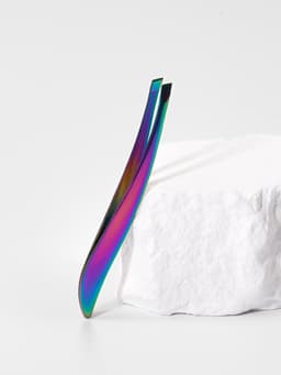 Пинцет скошенный, 9 см, разноцветный