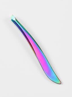 Пинцет скошенный, 9 см, разноцветный