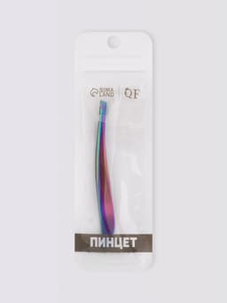 Пинцет скошенный, 9 см, разноцветный