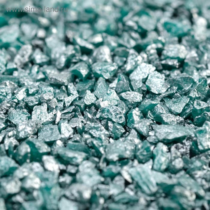 Грунт «Изумрудный металлик» декоративный песок кварцевый, 250 г, фр.1-3 мм