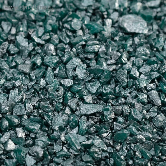 Грунт «Изумрудный металлик» декоративный песок кварцевый, 250 г, фр.1-3 мм
