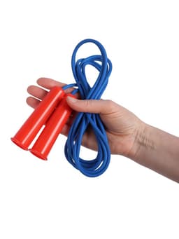 Скакалка спортивная, 3 м, регулируемая, синяя