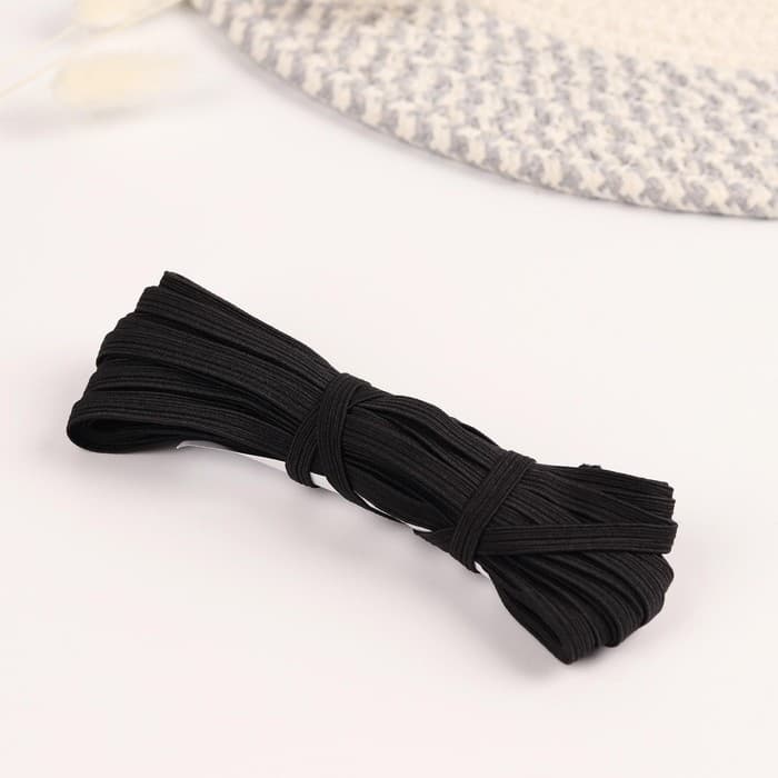Резинка бельевая, 6 мм, 10±1 м, чёрная