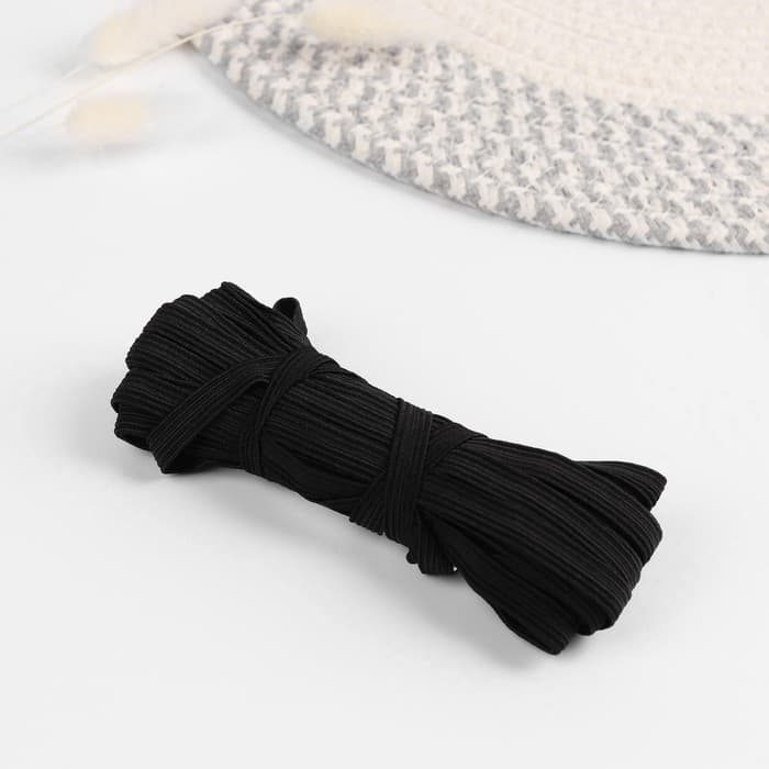 Резинка бельевая, 8 мм, 10±1 м, чёрная