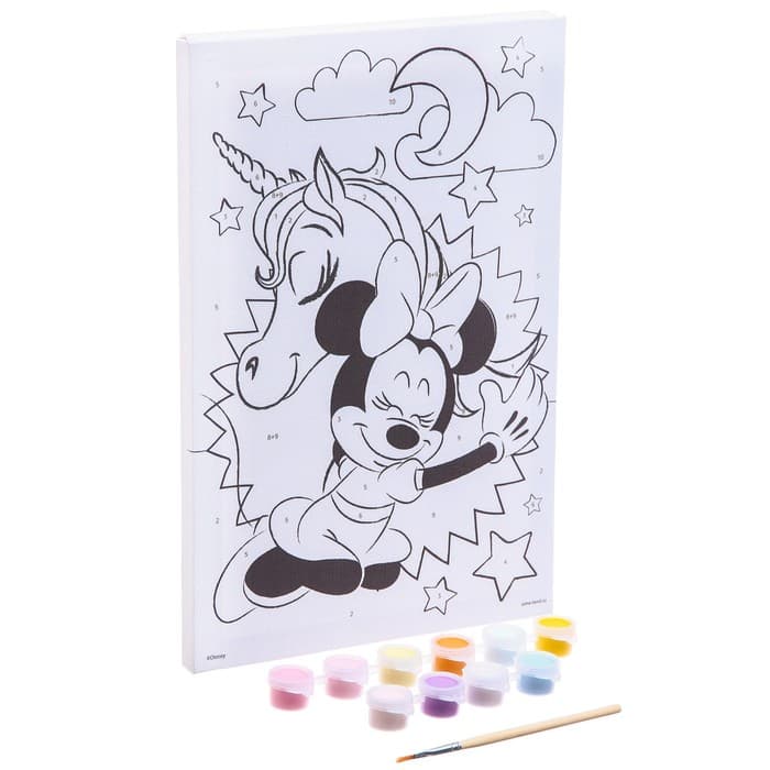 Картина по номерам для детей «Минни Маус и Единорог», 20×30 см