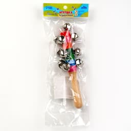 Деревянная музыкальная игрушка «Бубенцы радуга», 18 см