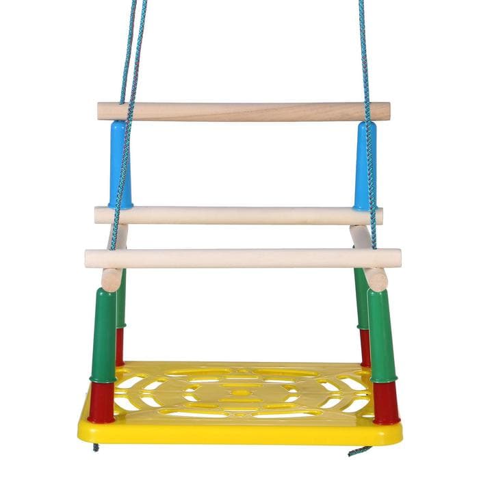 Качели подвесные, пластмассовые, сиденье 33×22 см, цвет МИКС