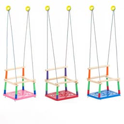 Качели подвесные, пластмассовые, сиденье 33×22 см, цвет МИКС