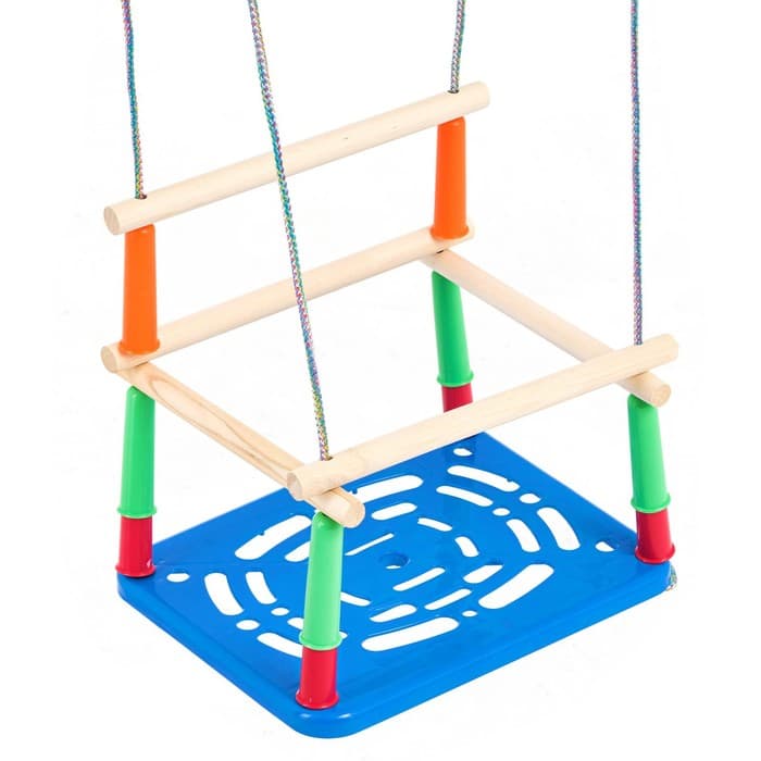 Качели подвесные, пластмассовые, сиденье 33×22 см, цвет МИКС